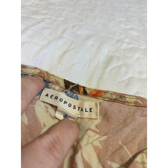 Areopostale y2k floral print front tie crop top size medium - Picture 4 of 7